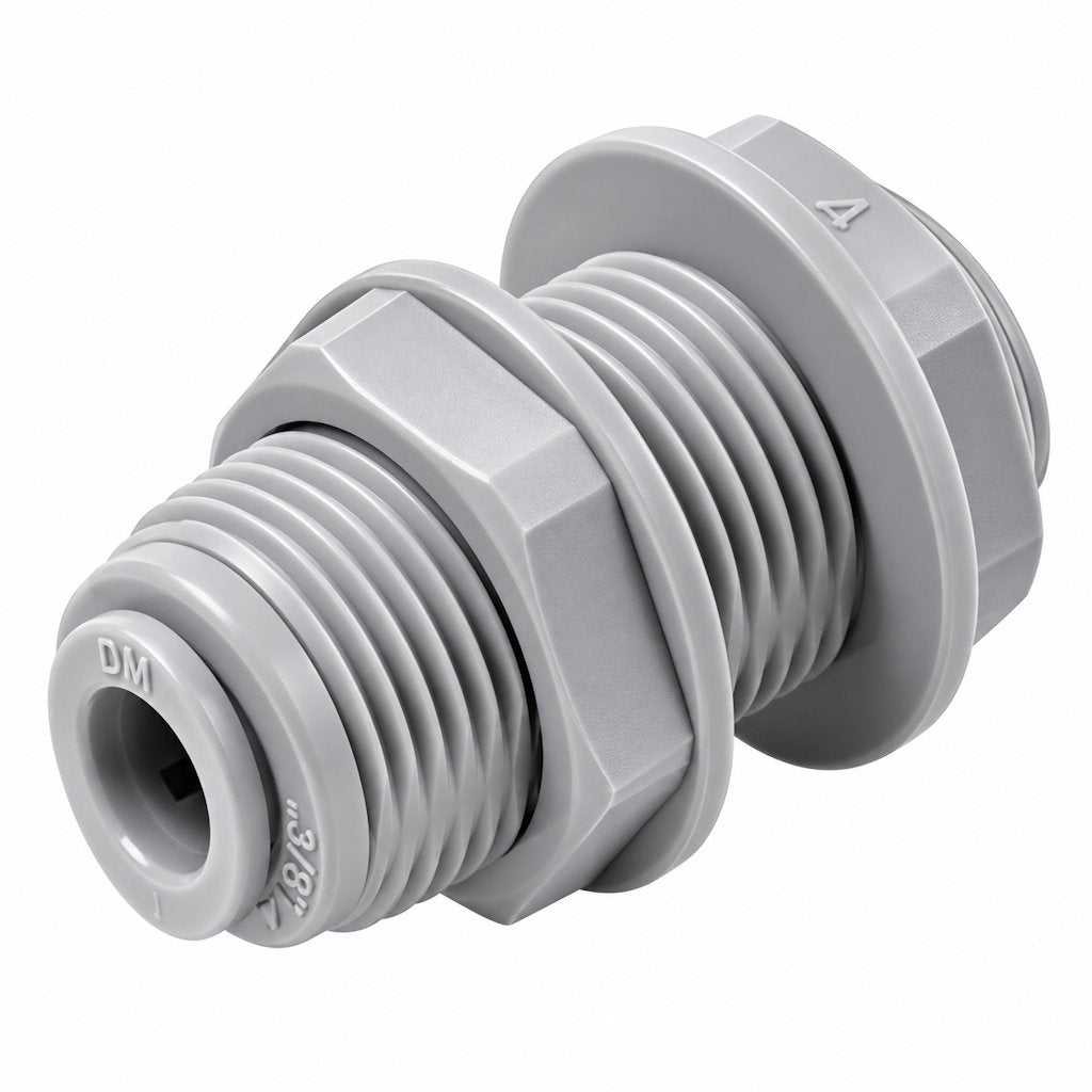 3/8" Bulkhead Union Connector | DMFit Fittings (Per fitting)