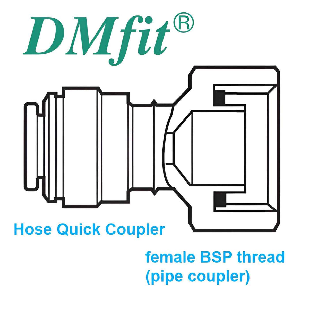 3/8" x 1/2" BSP Keg Coupler Fittings (10 pack) | DMFit Fittings