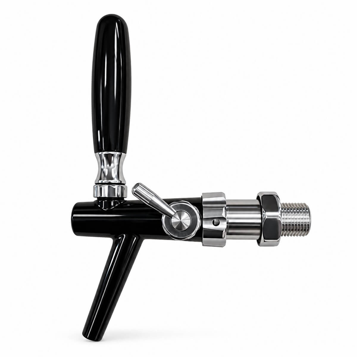 Compensator Beer Tap | Black Adjustable Flow Tap 5/16"