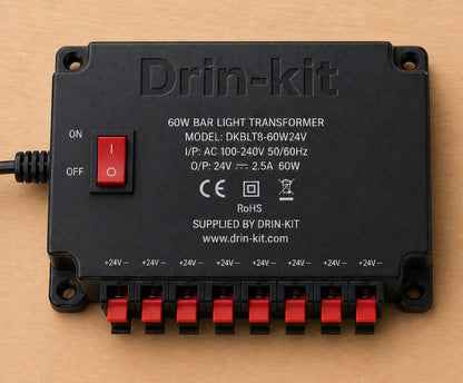 Bar Light Transformer | 24v 8 outlets