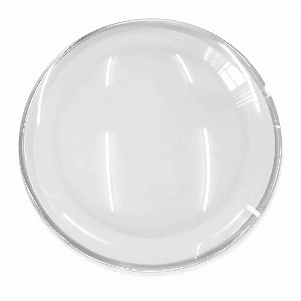 Clear Acrylic Round Fish Eye Badge – For Fonts & T-Bars