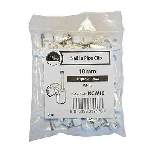 Pipe Clips - Nail In 10mm (3/8" pipes)