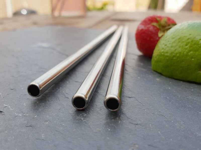 Metal Drinking Straws 8.5" - PK 25
