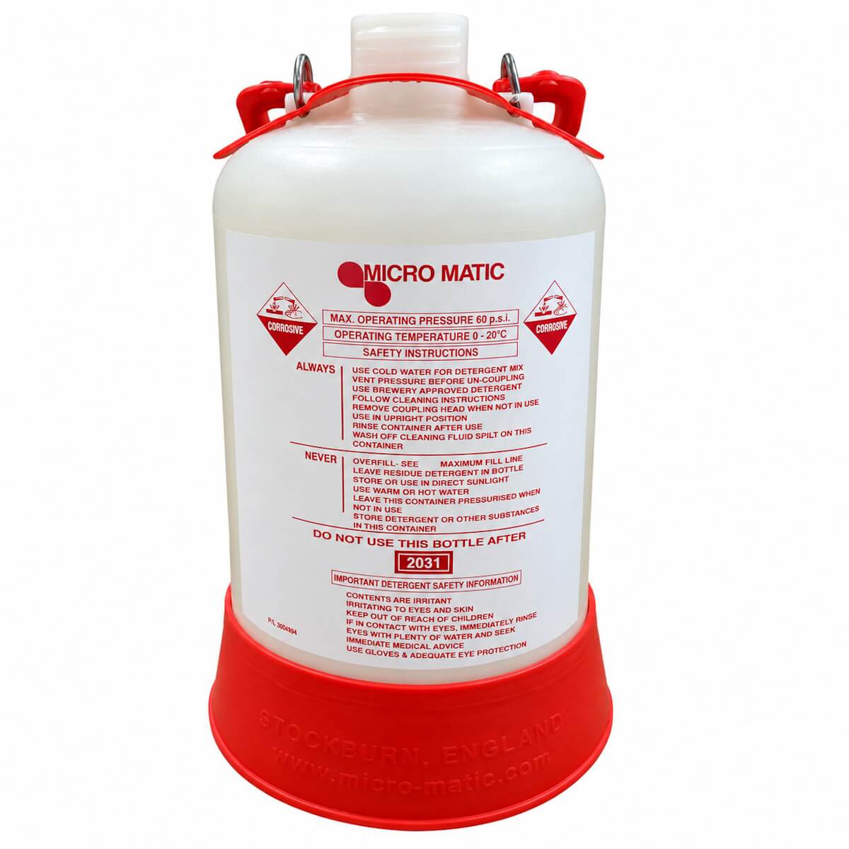 5L Beer Line Cleaning Bottle – Micromatic Replacement Bottle Only