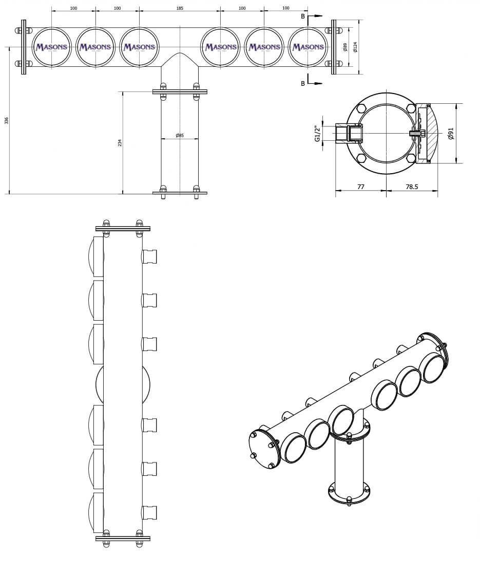 Brewhouse T-Bar 6 Way