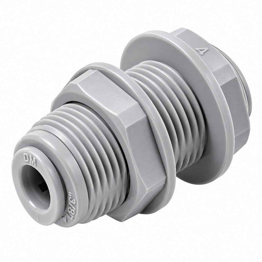 3/8" Bulkhead Union Connector  | DMFit Fittings (Per fitting)