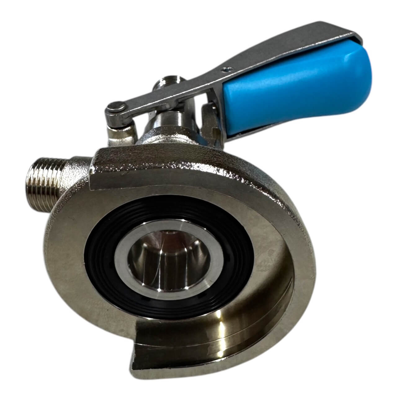 A type slide on keg connector fitting