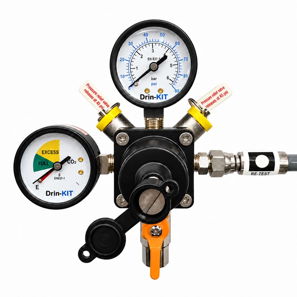 CO2 Gas Regulator PRV – Wall Mounted 0–35 PSI Beer Regulator