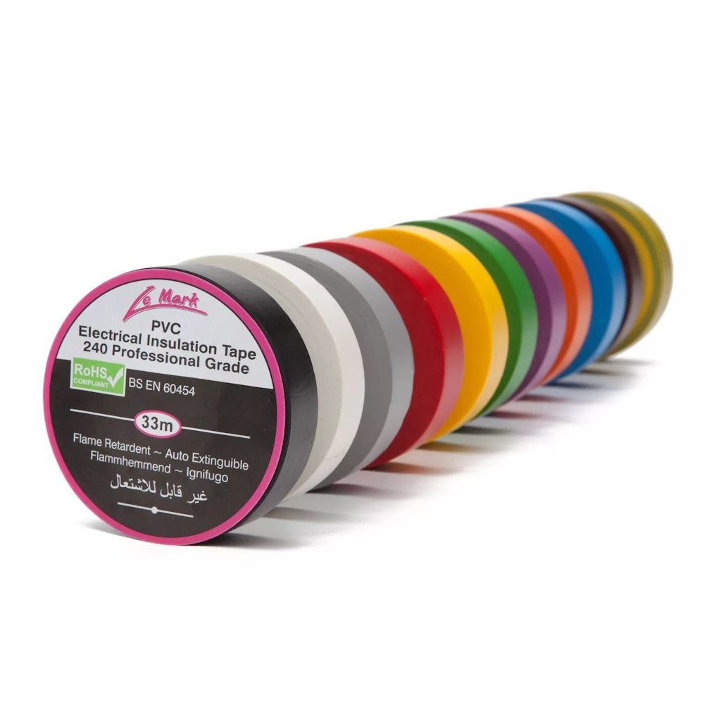 Insulation Tape PVC 19mm X 33m Pink