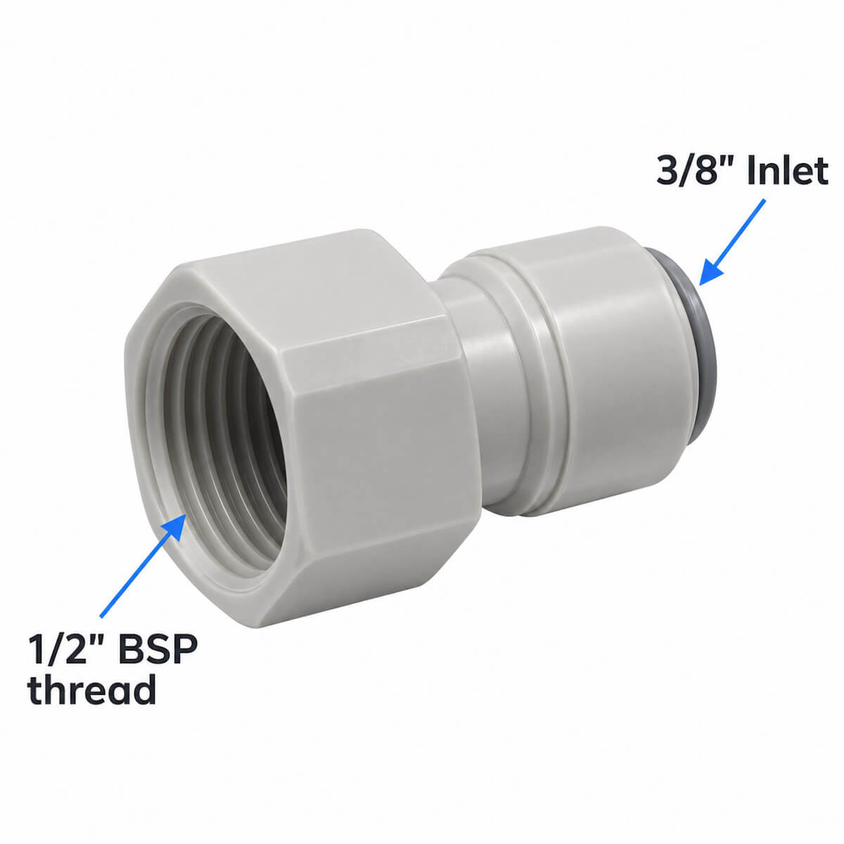 3/8" pushfit  x 1/2" bsp keg coupler fittings | iTIGER (10 pack)