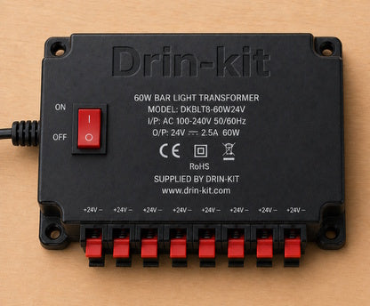 Bar Light Transformer |  24v 8 outlets