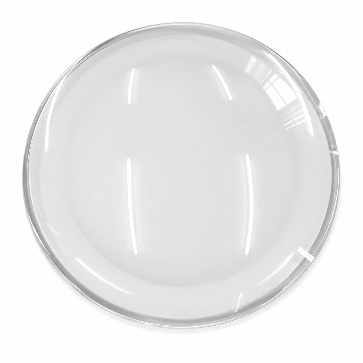 Clear Acrylic Round Fish Eye Badge – For Fonts & T-Bars