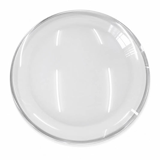 Clear Acrylic Round Fish Eye Badge – For Fonts & T-Bars