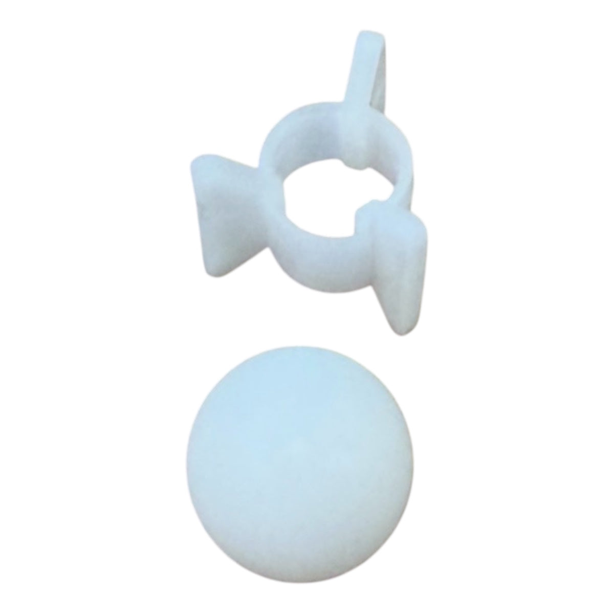 Keg coupler product outlet non return ball and cage