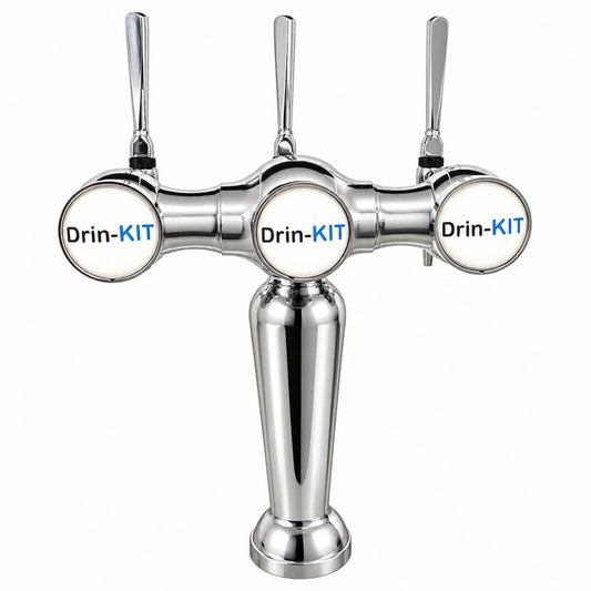Parisienne 3-Way Beer Tower – 3 Tap Draught Beer Font with taps