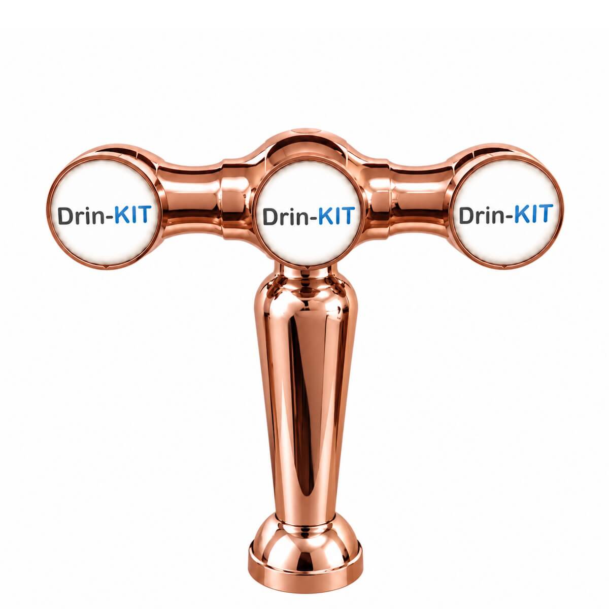 Parisienne 3-Way Beer Tower – 3 Tap Draught Beer Font copper no taps
