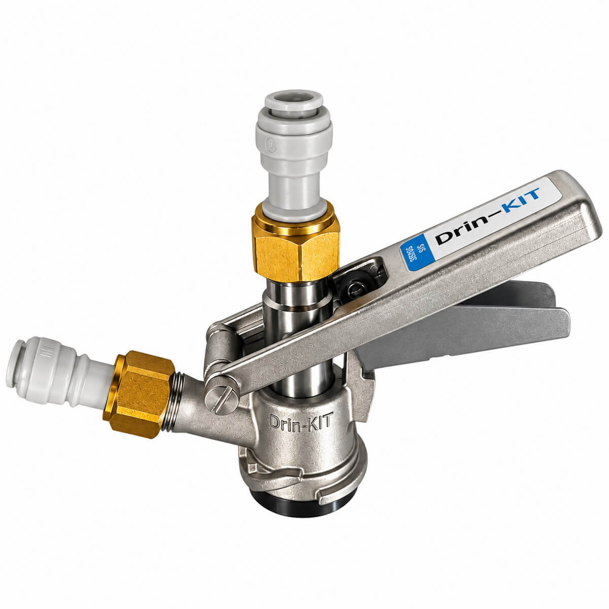 S Type Keg Coupler – Sankey with brass pushfit fittings
