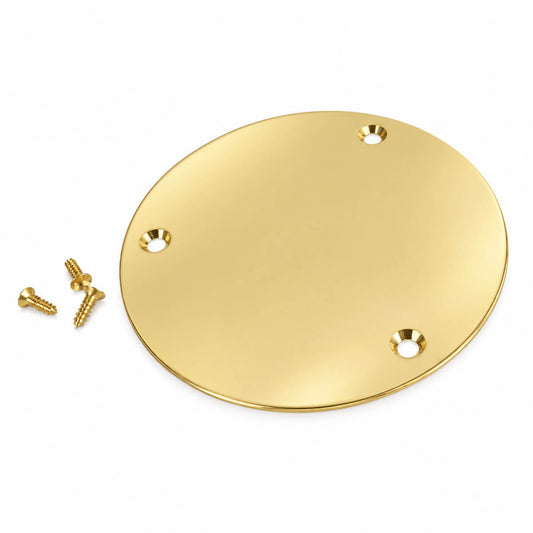 Disc Blanking Plate with Screws – 5" Bar Counter Cover Brass